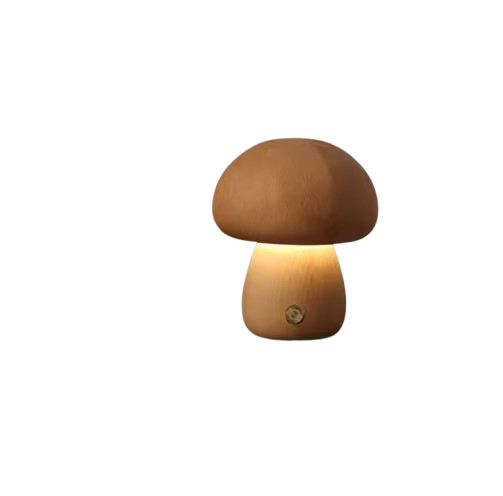 Wooden Mushroom Lamp – Braylen Glow