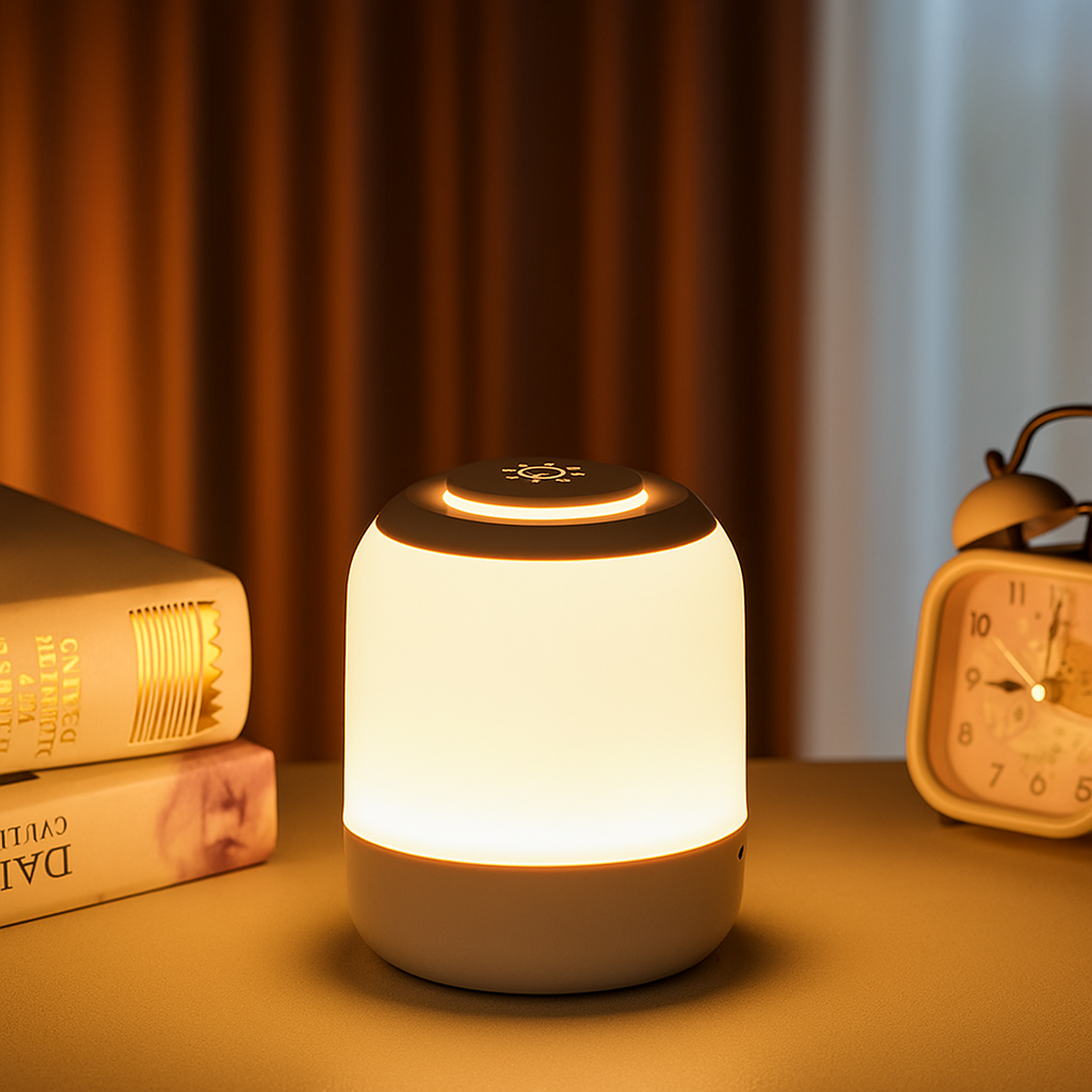 LumiGlow Touch LED Lamp – USB-C Rechargeable with 3 Color Modes & Tap Control
