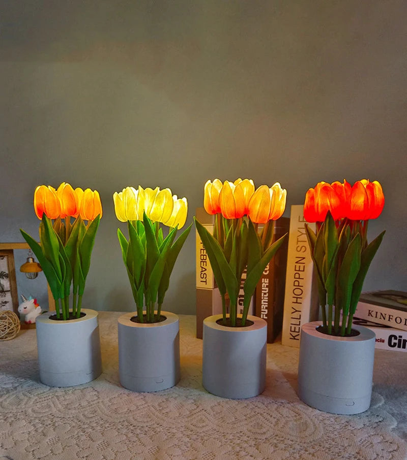 BloomGlow™ – USB Rechargeable Floral Table Lamp – Braylen Glow