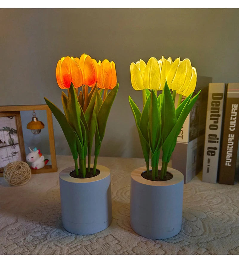 BloomGlow™ – USB Rechargeable Floral Table Lamp – Braylen Glow