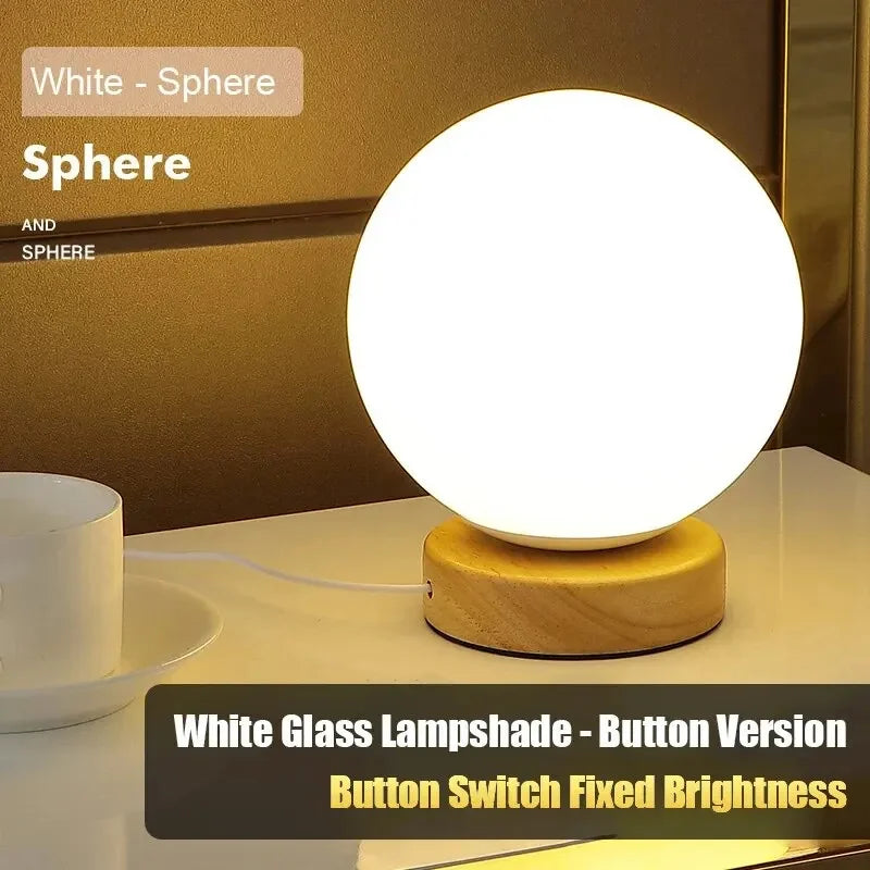 Solid Wood Globe Lamp – Braylen Glow
