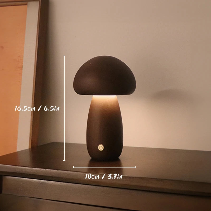 Wooden Mushroom Lamp – Braylen Glow