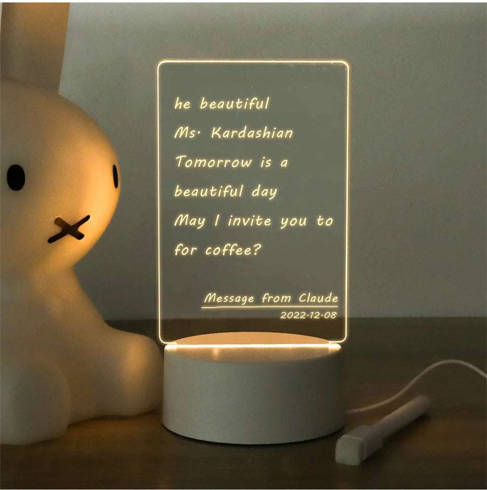 GlowNote™ – Personalised Message Board Lamp – Braylen Glow