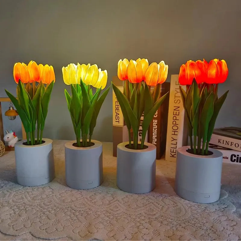 BloomGlow™ – USB Rechargeable Floral Table Lamp – Braylen Glow