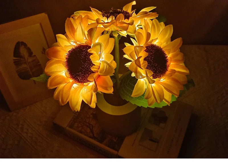 BloomGlow™ – USB Rechargeable Floral Table Lamp – Braylen Glow