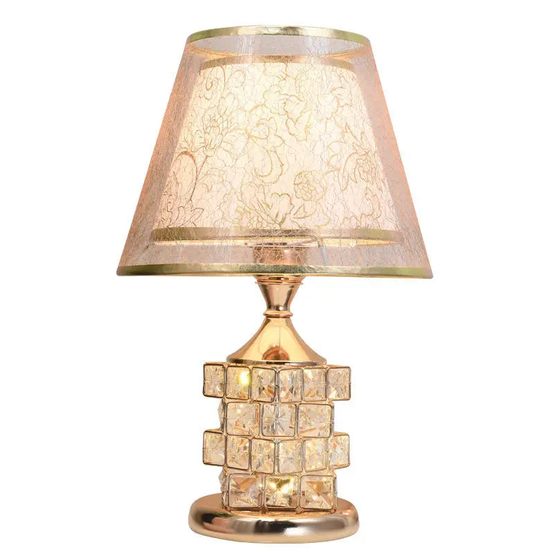 Golden Grace Crystal Table Lamp – Braylen Glow