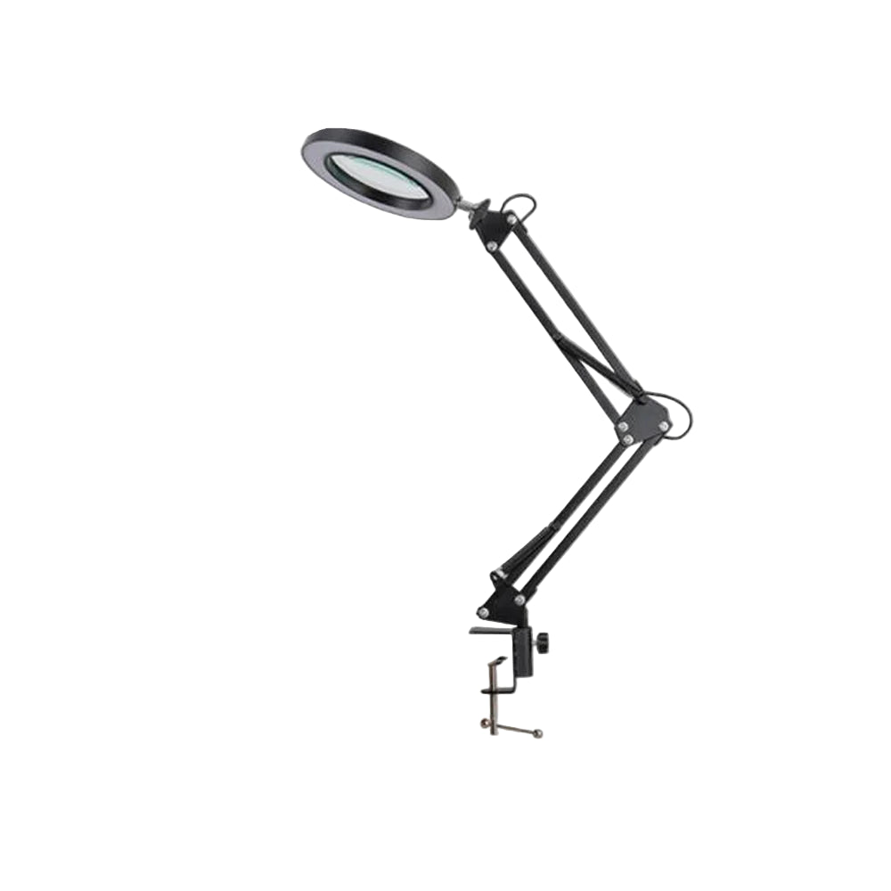 LED Magnifying Desk Lamp – 5X Zoom with Dimmable Light & Adjustable Clamp Arm