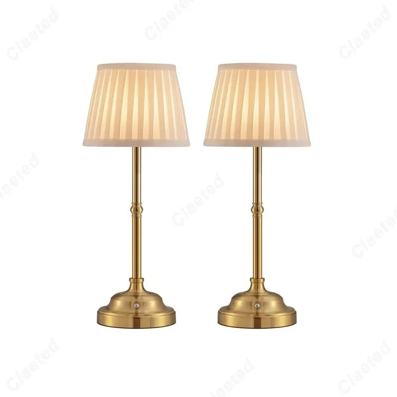 Velaria™ – Pleated Touch LED Table Lamp – by Braylen Glow