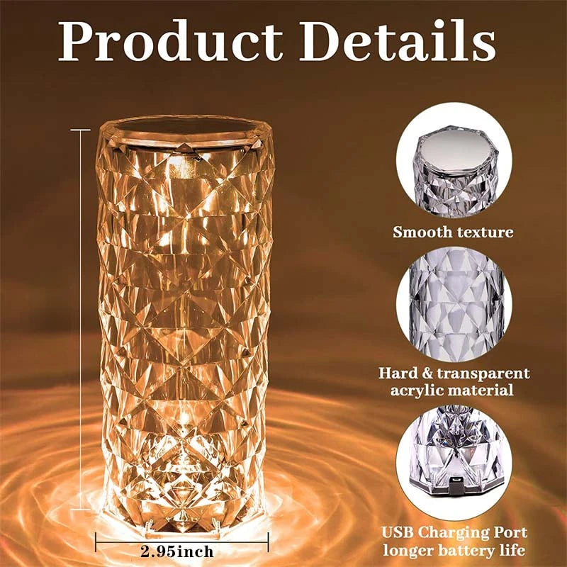 Crystal Aura Touch Lamp – Braylen Glow