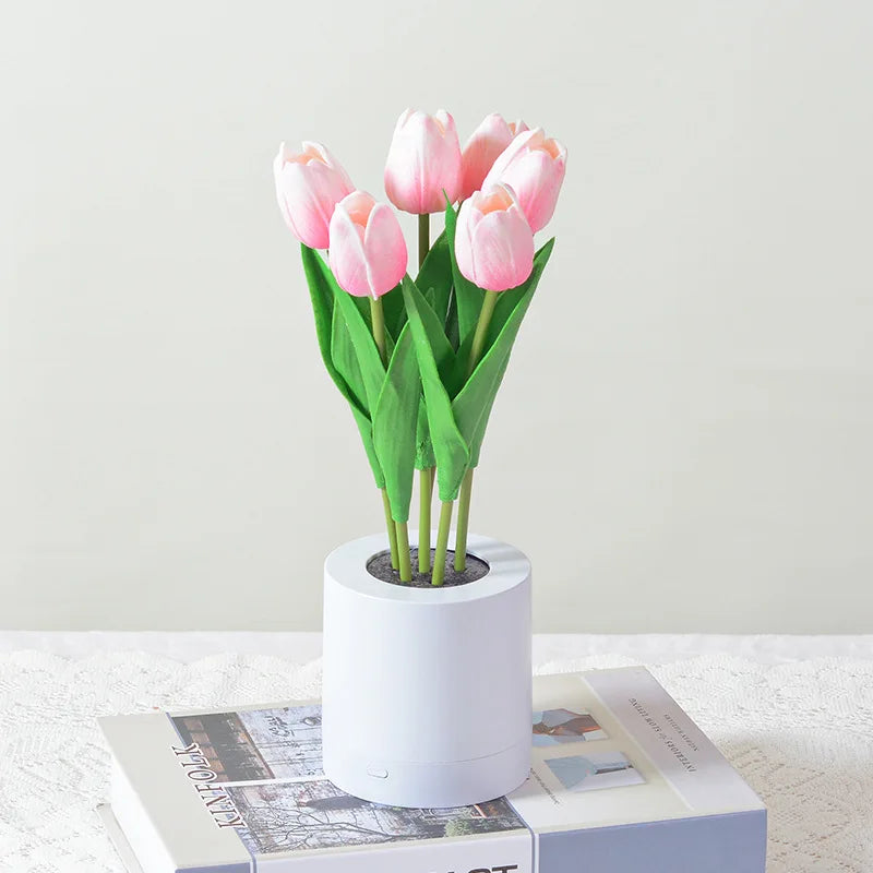 BloomGlow™ – USB Rechargeable Floral Table Lamp – Braylen Glow