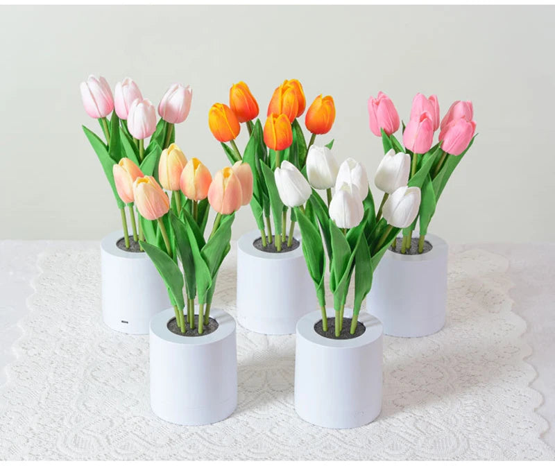 BloomGlow™ – USB Rechargeable Floral Table Lamp – Braylen Glow