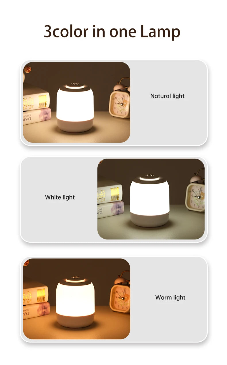 LumiGlow Touch LED Lamp – USB-C Rechargeable with 3 Color Modes & Tap Control