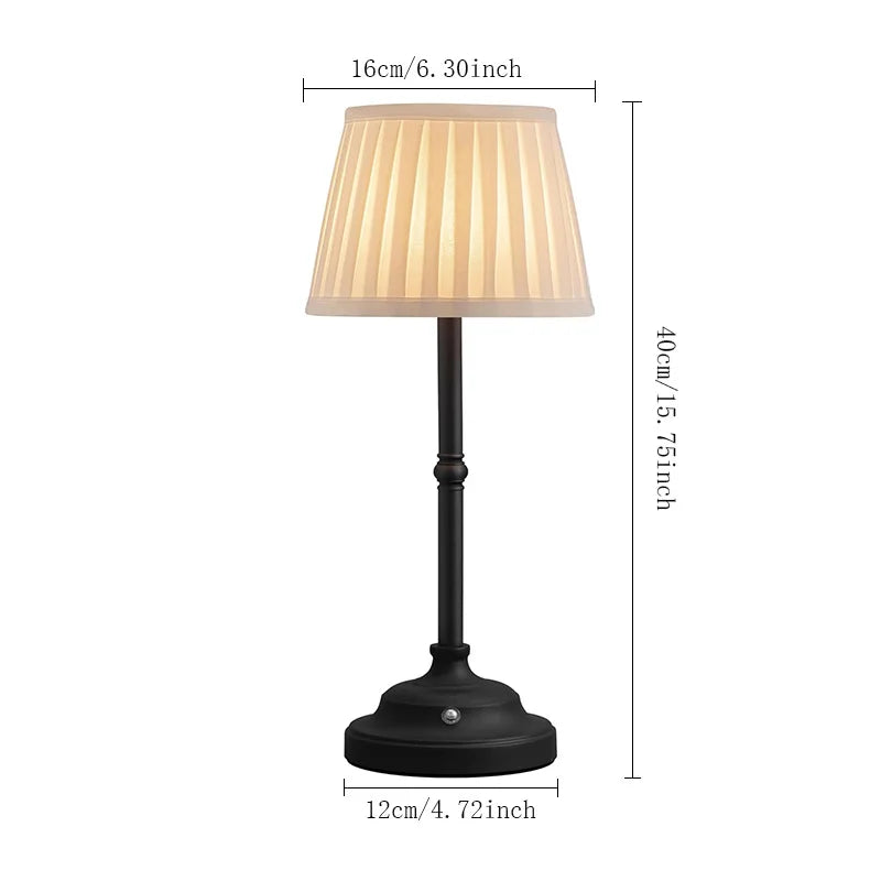 Velaria™ – Pleated Touch LED Table Lamp – by Braylen Glow