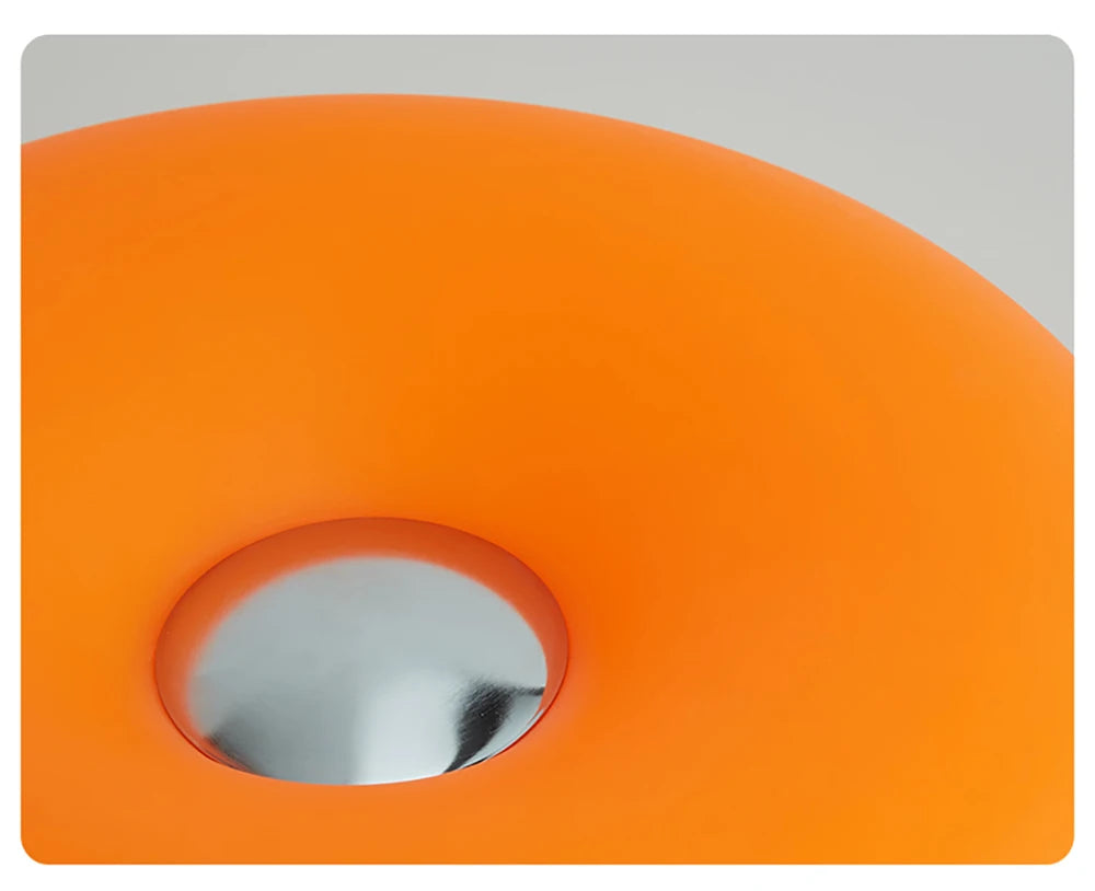 Modern Bauhaus Donut Lamp – Orange Glow Edition – Braylen Glow