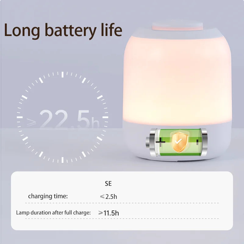 LumiGlow Touch LED Lamp – USB-C Rechargeable with 3 Color Modes & Tap Control