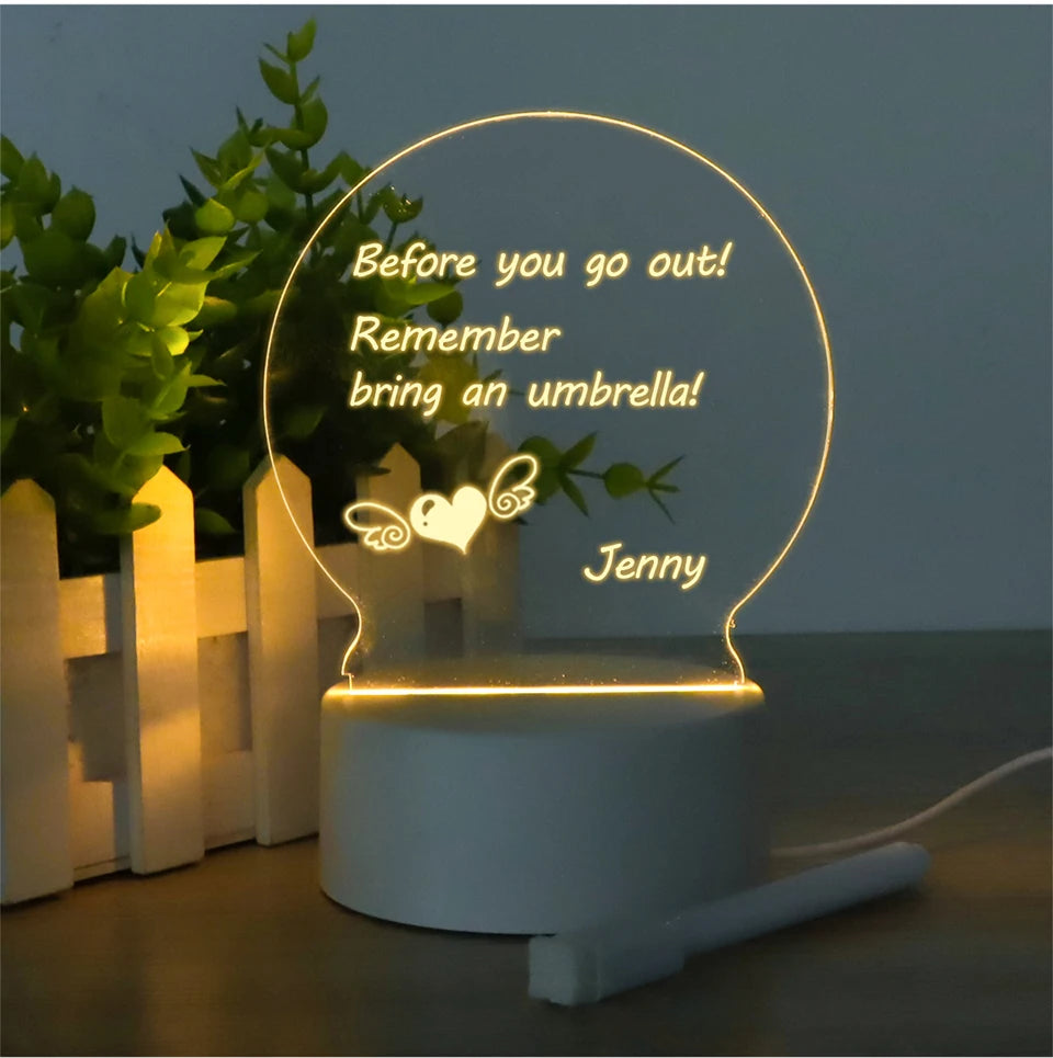 GlowNote™ – Personalised Message Board Lamp – Braylen Glow