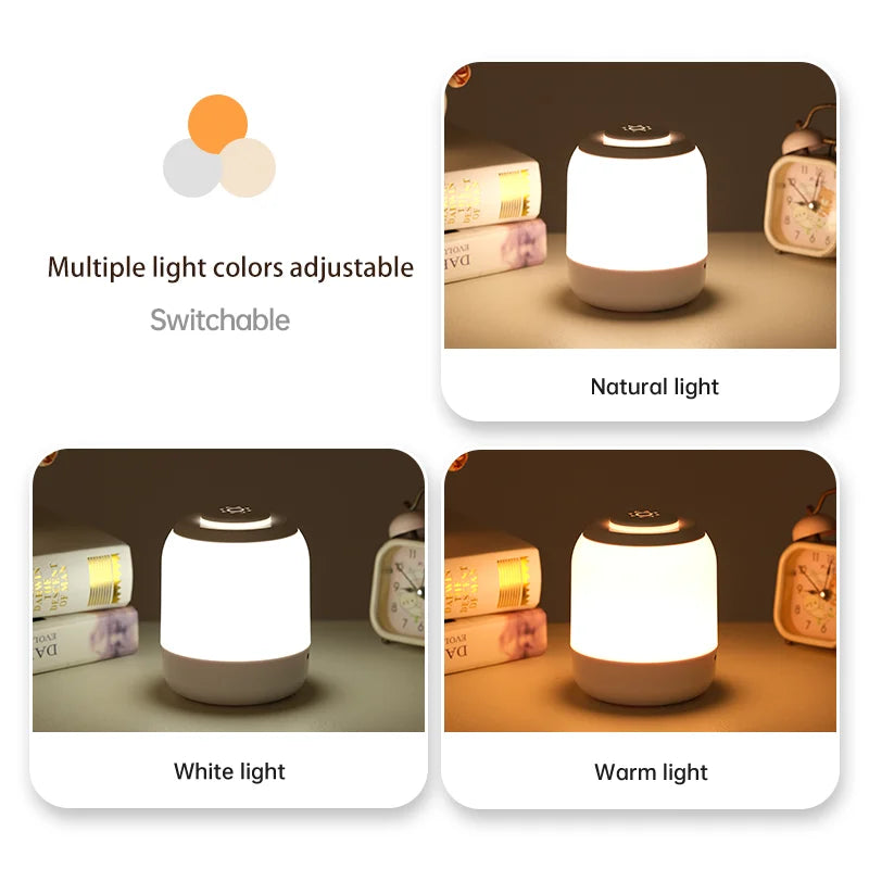 LumiGlow Touch LED Lamp – USB-C Rechargeable with 3 Color Modes & Tap Control