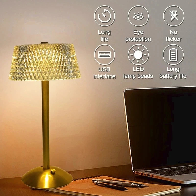 Golden Touch Crystal Lamp – Braylen Glow