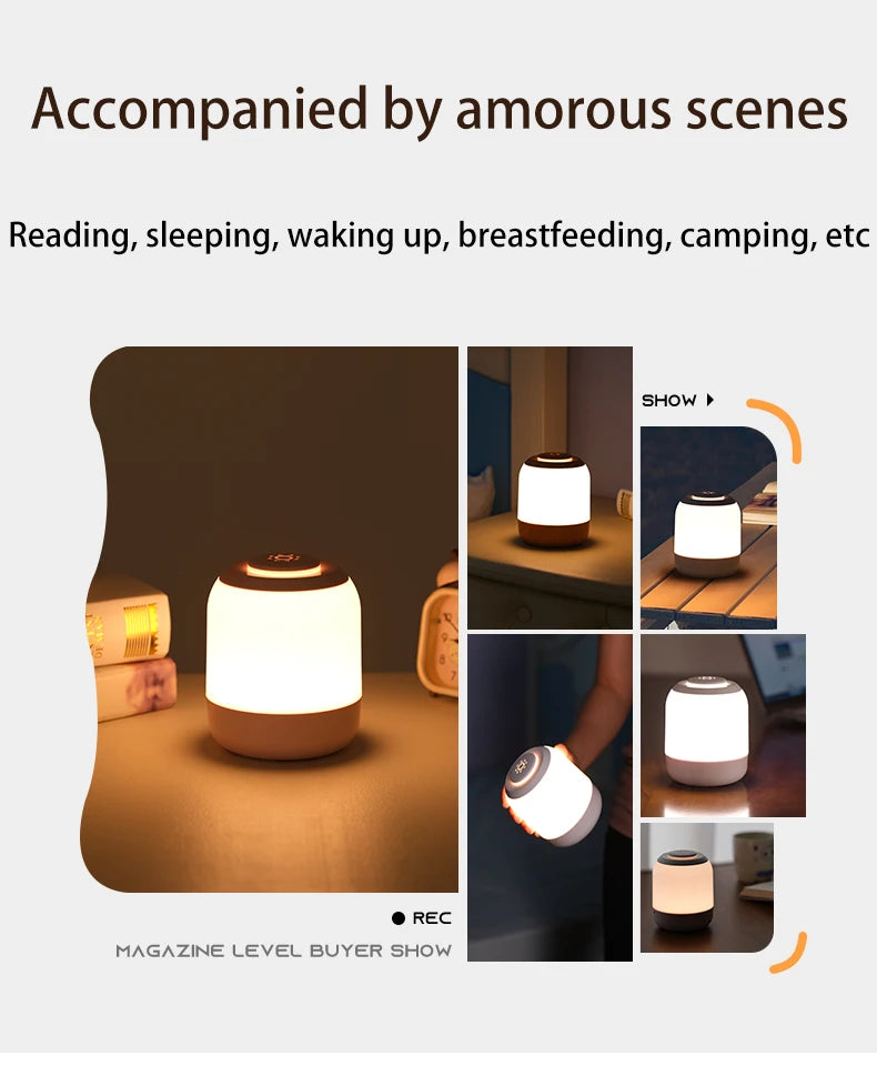 LumiGlow Touch LED Lamp – USB-C Rechargeable with 3 Color Modes & Tap Control