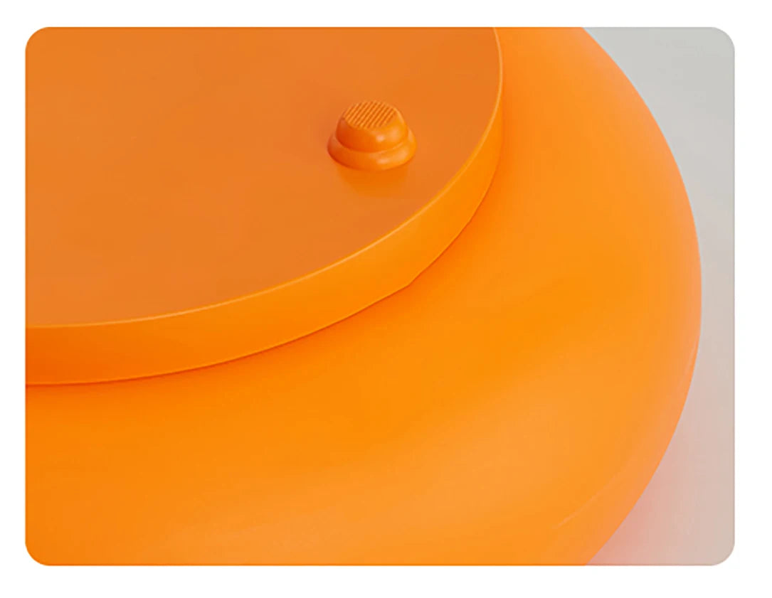 Modern Bauhaus Donut Lamp – Orange Glow Edition – Braylen Glow