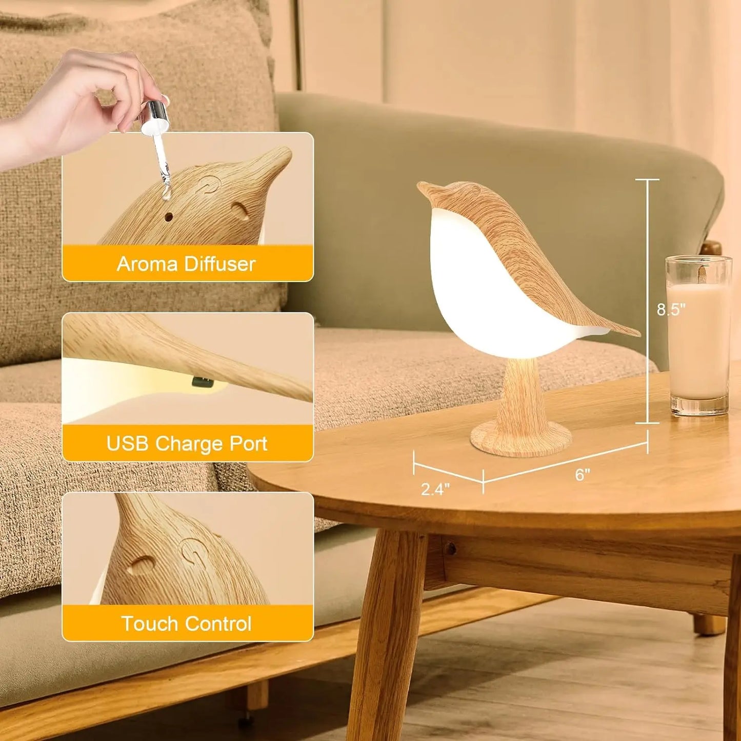 Bird Touch Lamp – Braylen Glow