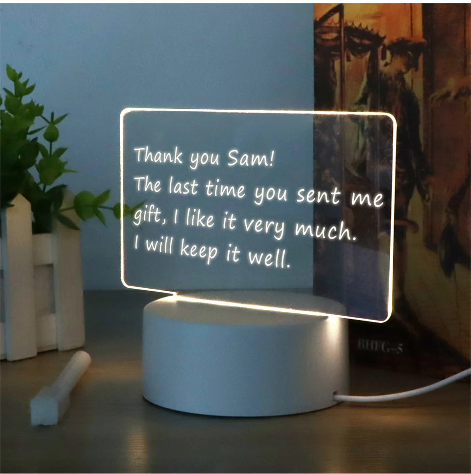 GlowNote™ – Personalised Message Board Lamp – Braylen Glow