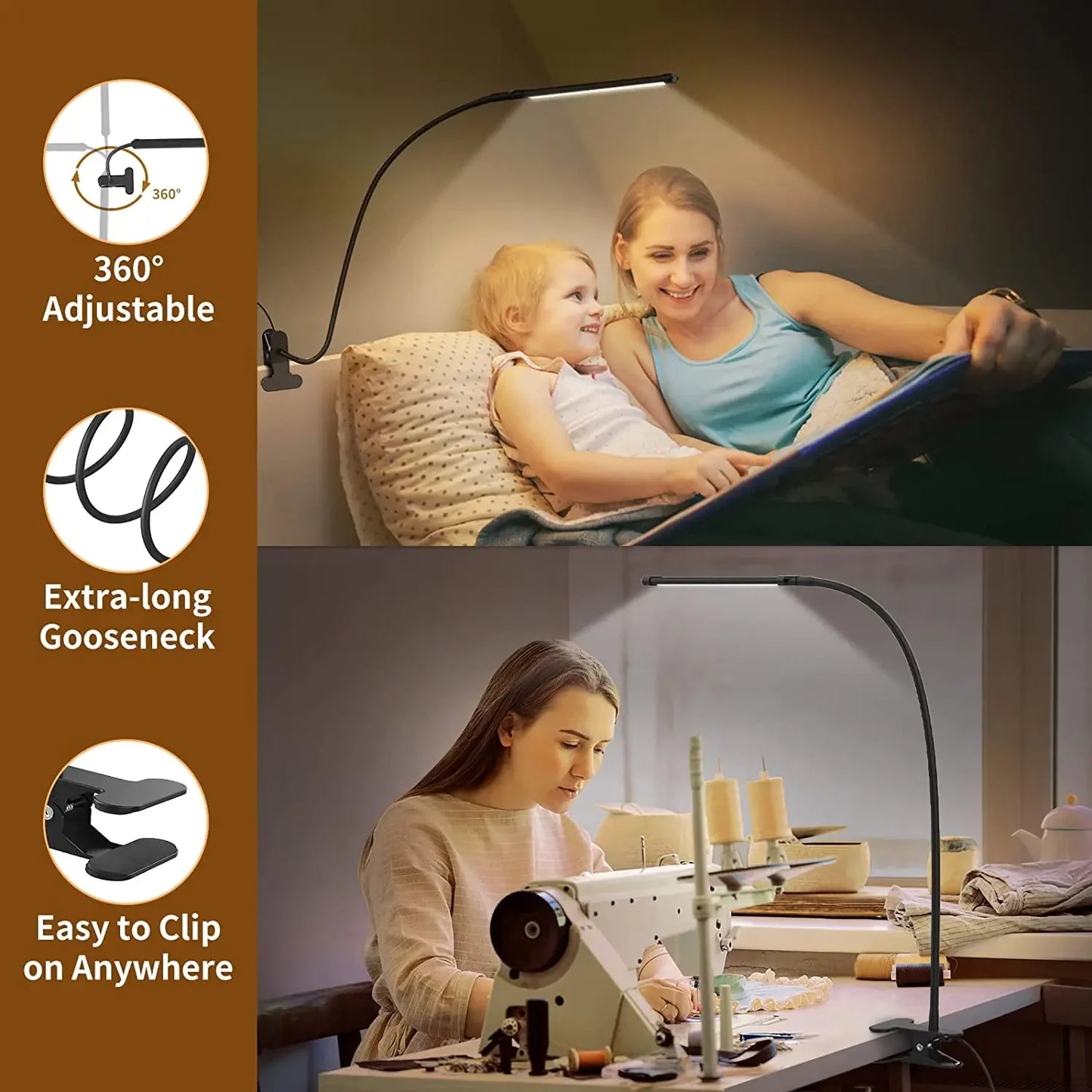 Ultra-Flexible LED Clip Desk Lamp – Braylen Glow