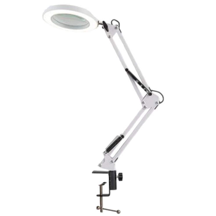 LED Magnifying Desk Lamp – 5X Zoom with Dimmable Light & Adjustable Clamp Arm