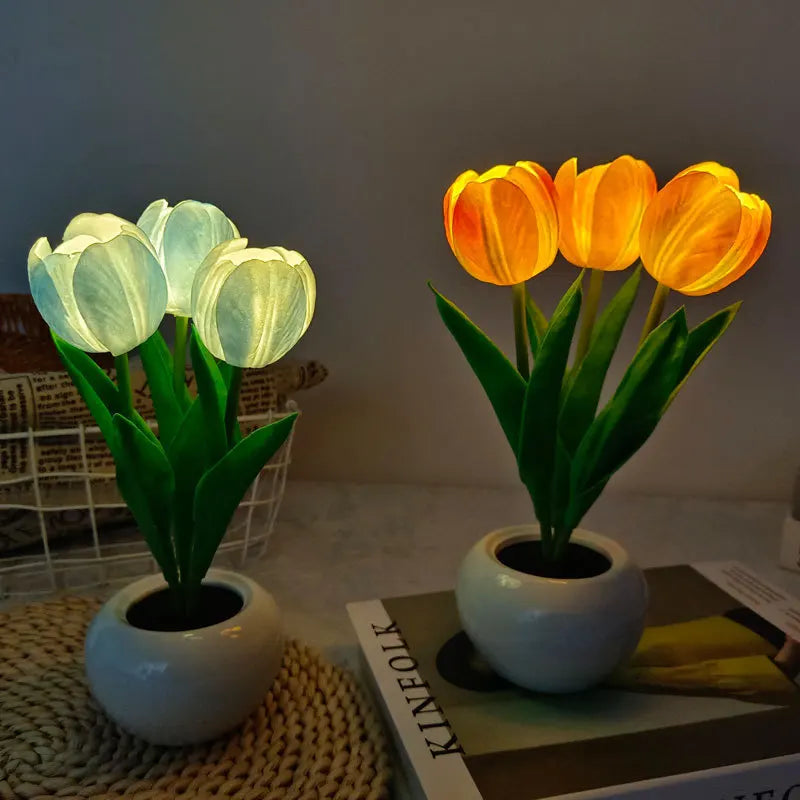 BloomGlow™ – USB Rechargeable Floral Table Lamp – Braylen Glow