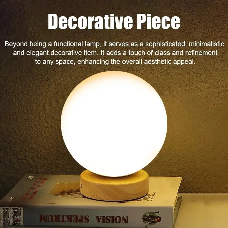 Solid Wood Globe Lamp – Braylen Glow