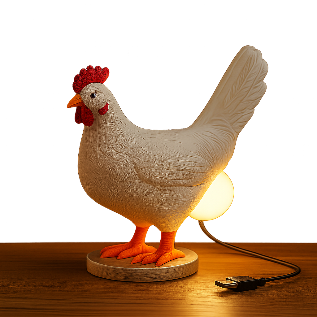 CluckGlow™ – Quirky Chicken USB Night Lamp – Braylen Glow