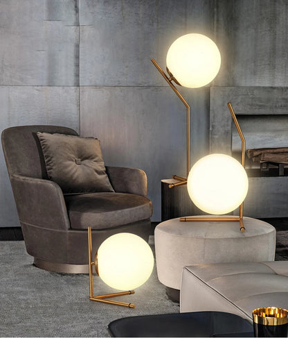 LunaForm™ Modern Glass Globe Table Lamp – Braylen Glow