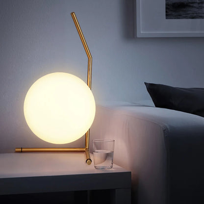 LunaForm™ Modern Glass Globe Table Lamp – Braylen Glow