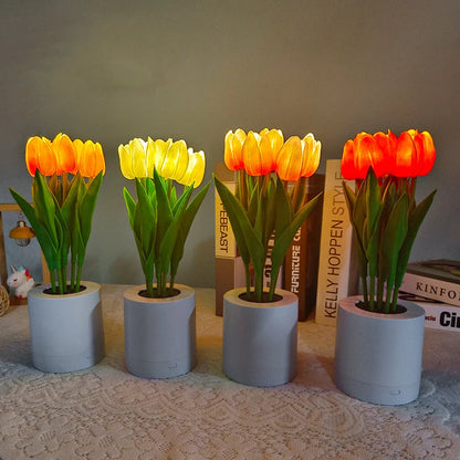 BloomGlow™ – USB Rechargeable Floral Table Lamp – Braylen Glow