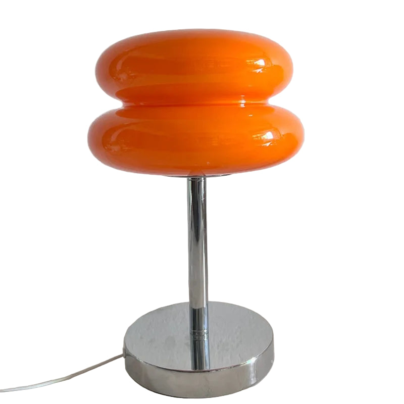 Macaron Glass Touch Lamp – USB LED Light with 3 Dimming Modes & Chrome Base