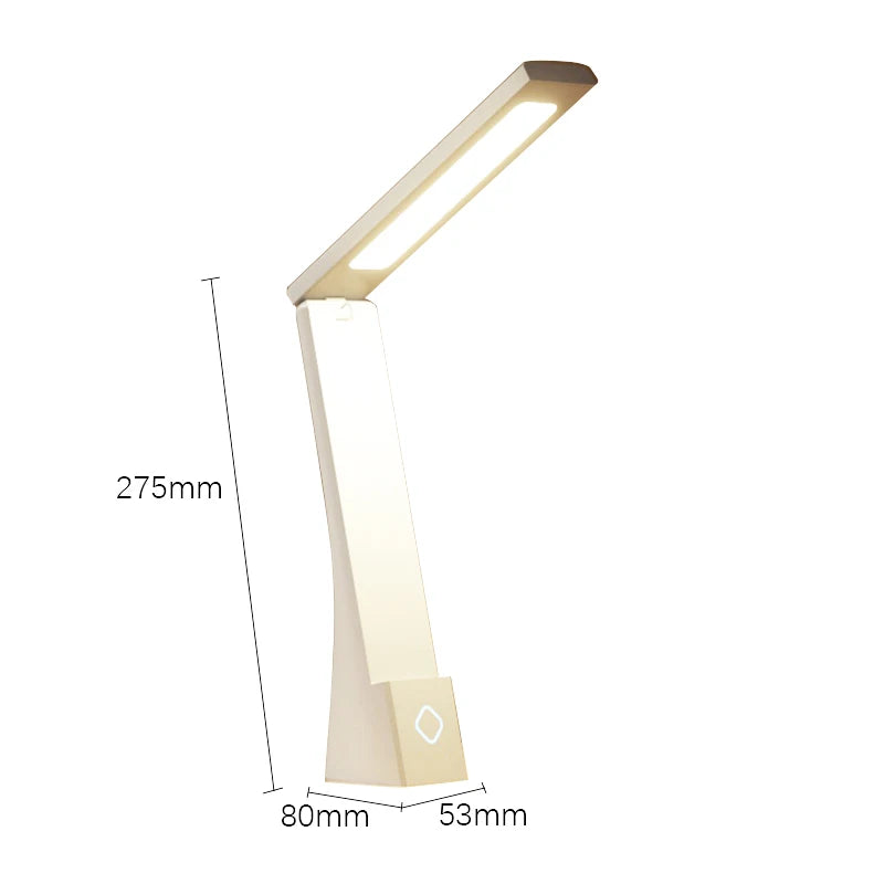 Foldable LED Desk Lamp – USB Rechargeable Light with Touch Control & Adjustable Arm