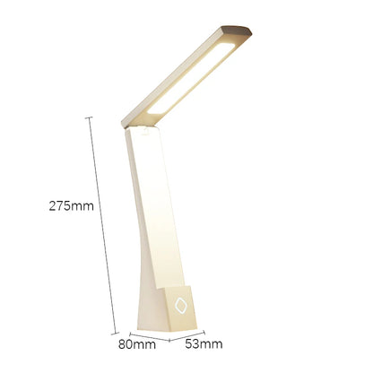 Foldable LED Desk Lamp – USB Rechargeable Light with Touch Control & Adjustable Arm
