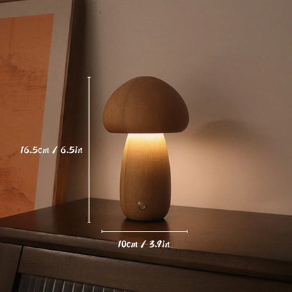 Wooden Mushroom Lamp – Braylen Glow
