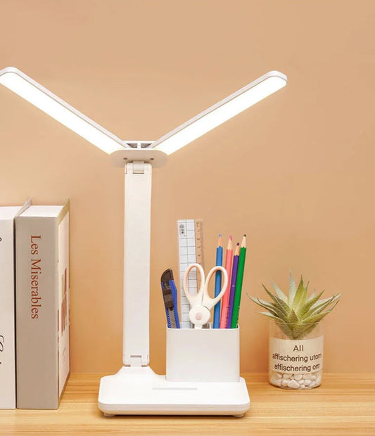 FlexiBright™ Dual Head Desk Lamp with Clock – Braylen Glow