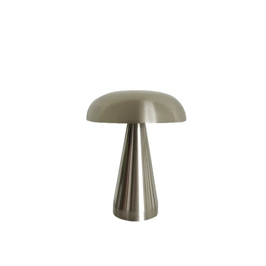 Glow Mushroom™ Cordless Table Lamp | Rechargeable & Portable | 3-Mode Touch Control | USB-C | Retro Gold Design