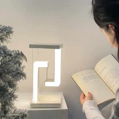 Modern Floating LED Desk Lamp with Wireless Charging – Braylen Glow