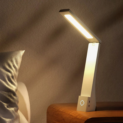 Foldable LED Desk Lamp – USB Rechargeable Light with Touch Control & Adjustable Arm