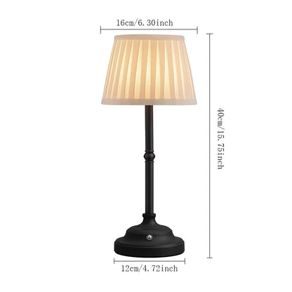 Velaria™ – Pleated Touch LED Table Lamp – by Braylen Glow