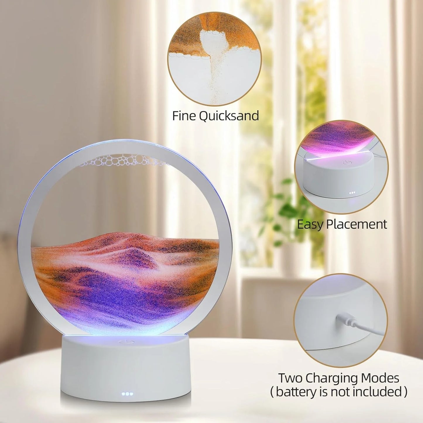 SerenitySand™ – 3D LED Quicksand Ambient Lamp – Braylen Glow