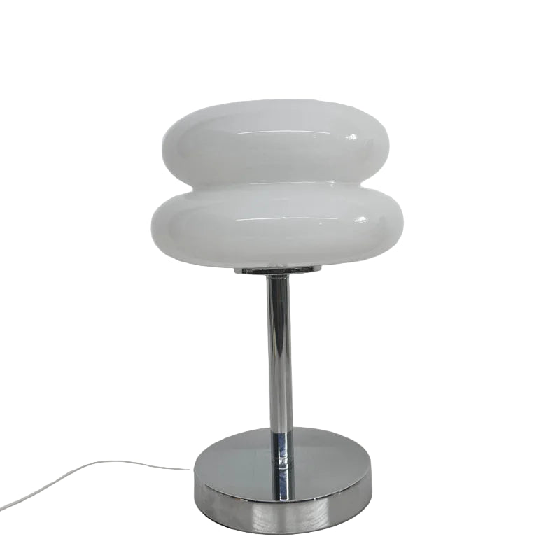 Macaron Glass Touch Lamp – USB LED Light with 3 Dimming Modes & Chrome Base