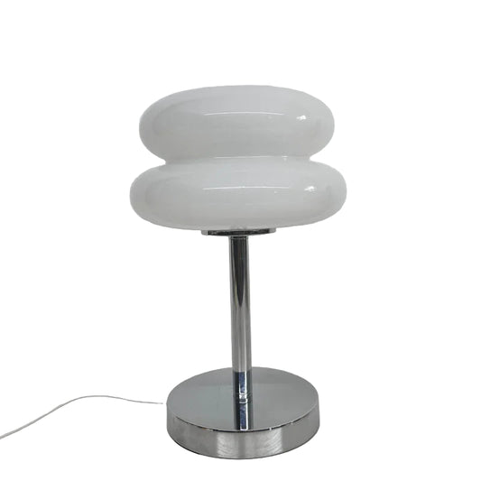 Macaron Glass Touch Lamp – USB LED Light with 3 Dimming Modes & Chrome Base