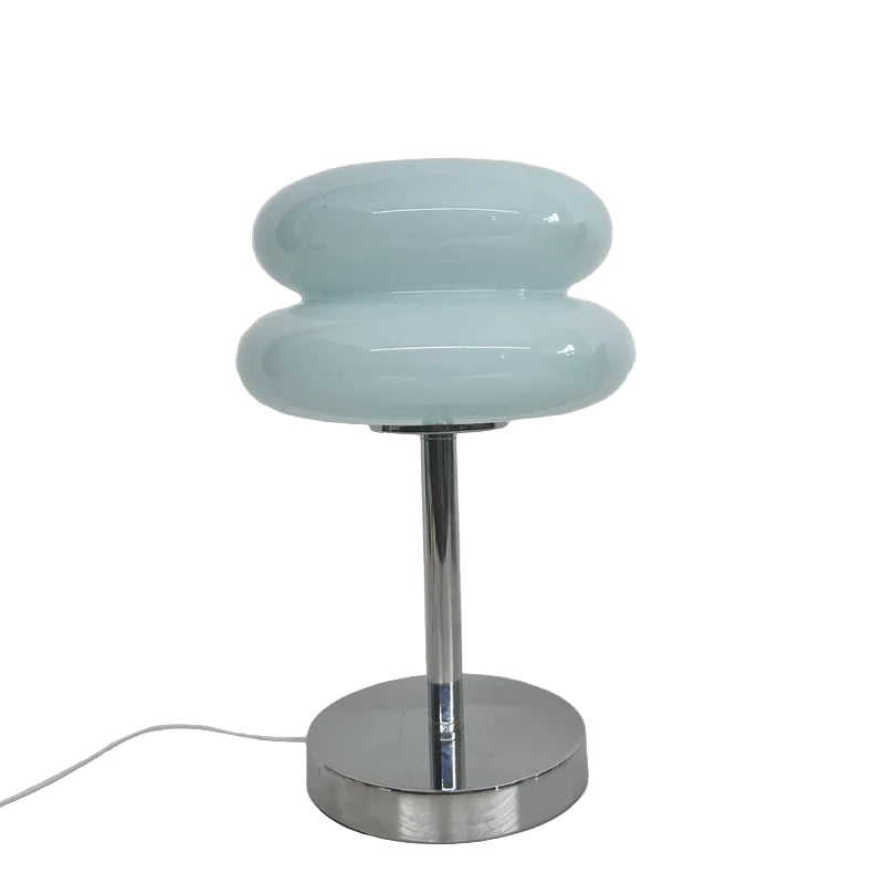 Macaron Glass Touch Lamp – USB LED Light with 3 Dimming Modes & Chrome Base
