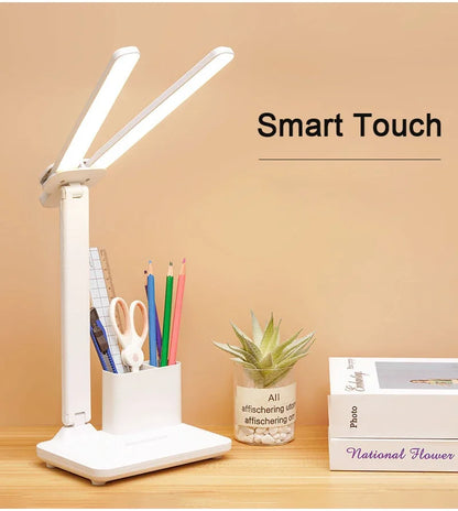 FlexiBright™ Dual Head Desk Lamp with Clock – Braylen Glow