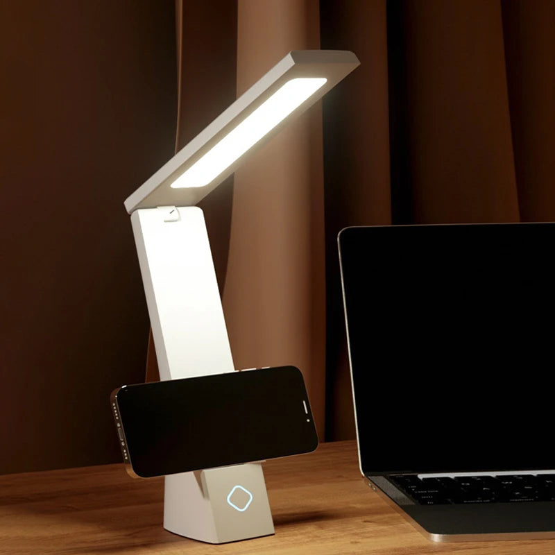 Foldable LED Desk Lamp – USB Rechargeable Light with Touch Control & Adjustable Arm
