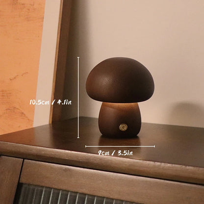 Wooden Mushroom Lamp – Braylen Glow